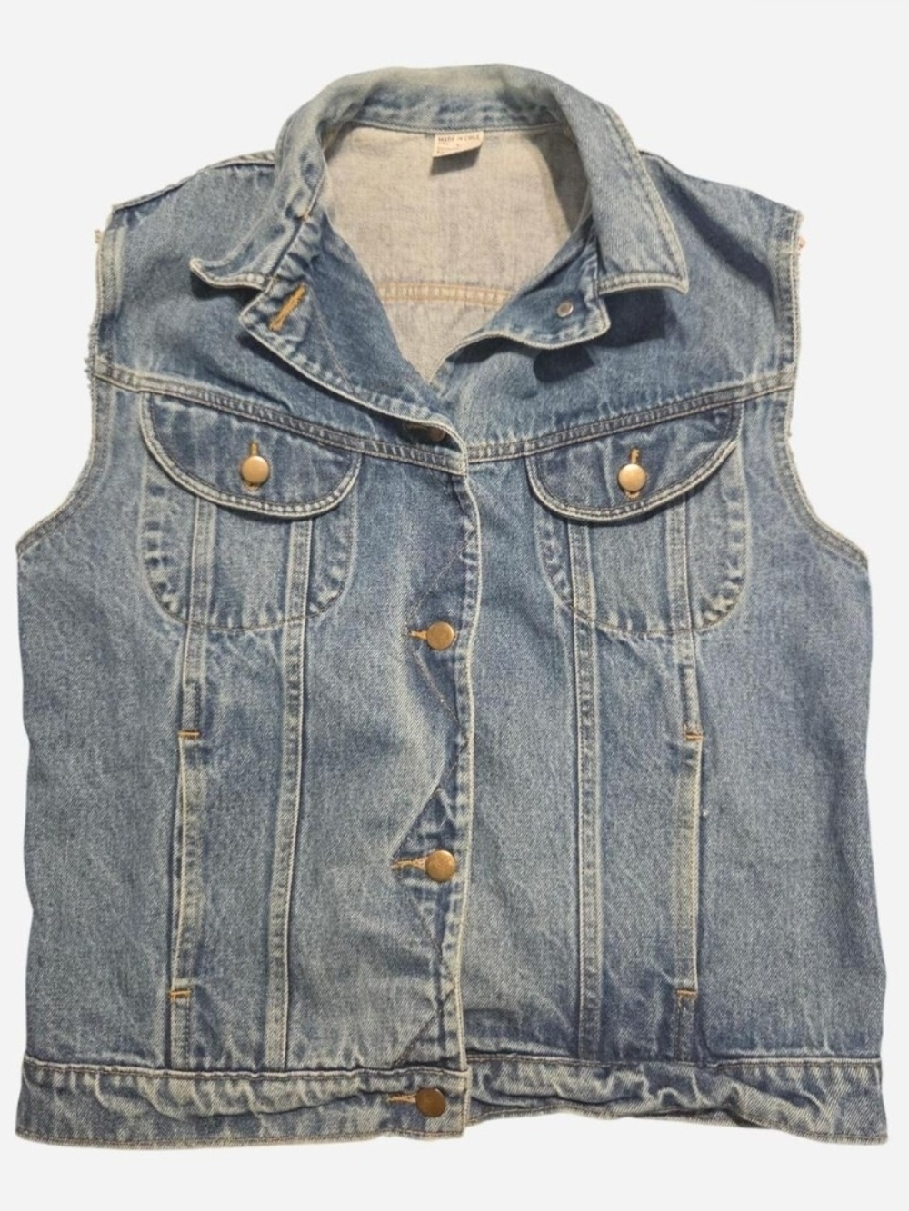 Vintage Denim Vest - Sleeveless Women Jeans Jacket